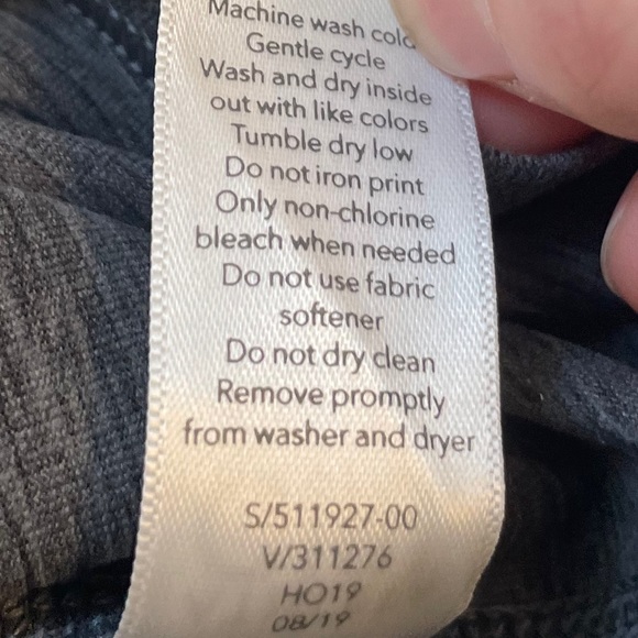 ATHLETA GIRL-reflective stripe gray longsleeve NWT - Picture 10 of 12